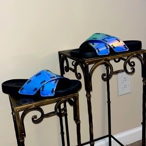 Victoria Secret PINK Metallic Slides Size 9